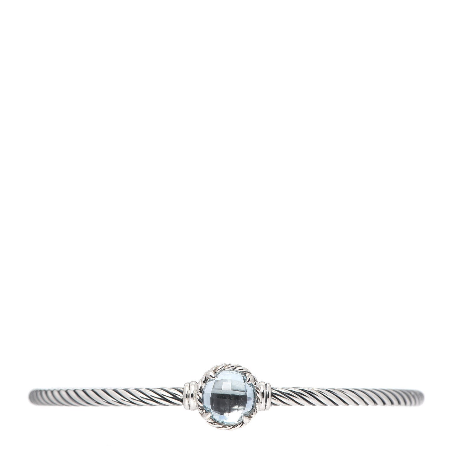 Sterling Silver Blue Topaz 3mm Chatelaine Bracelet