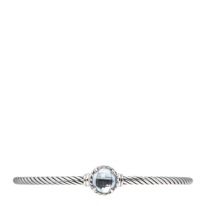 David Yurman Sterling Silver Blue Topaz 3mm Chatelaine Bracelet 1 of 4