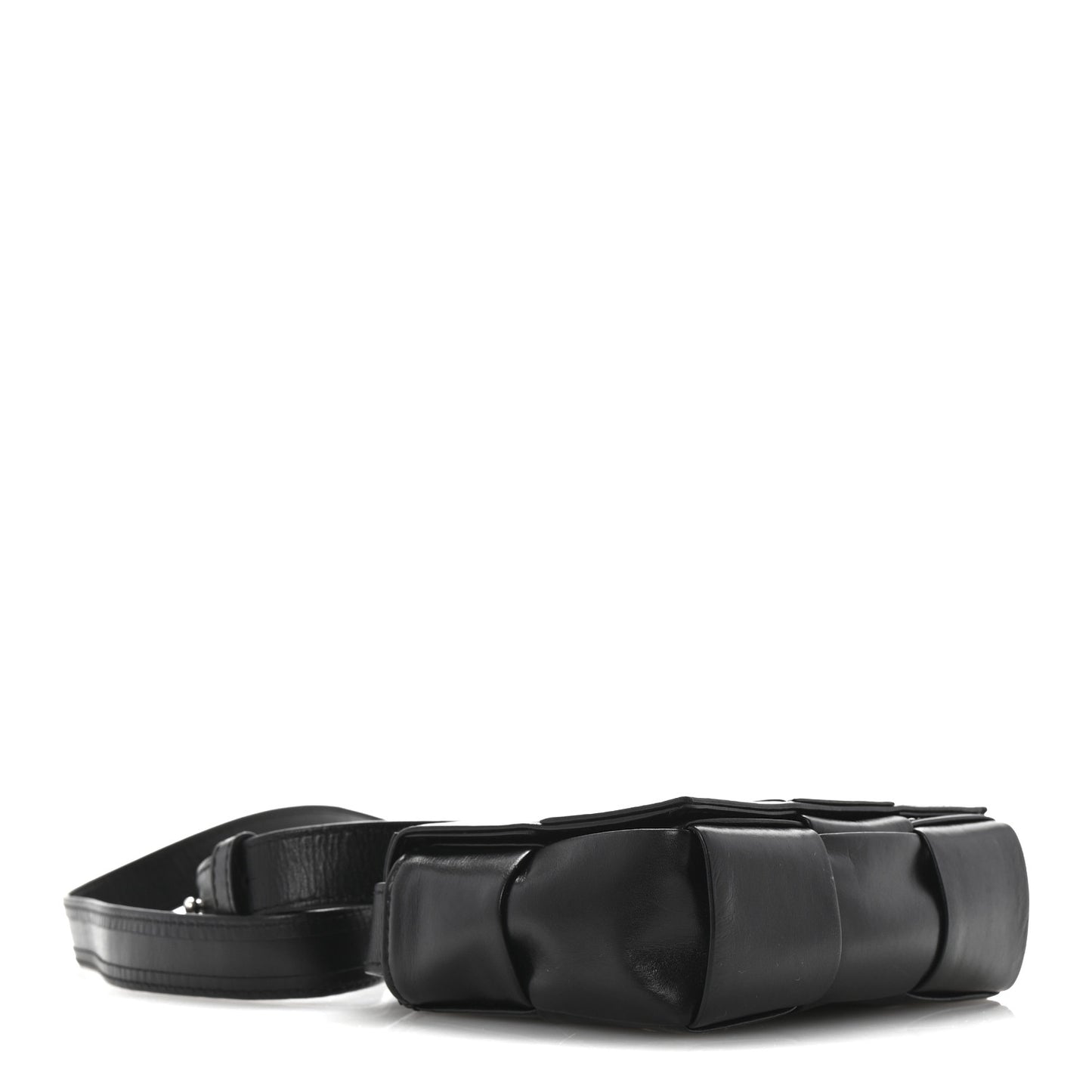 Lambskin Maxi Intreccio Candy Cassette Crossbody Bag Black