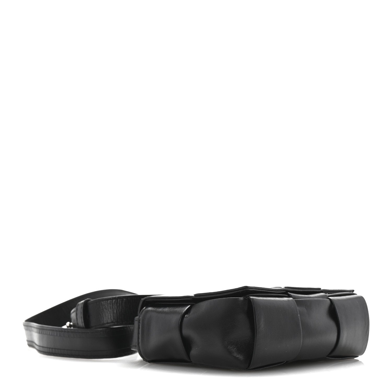 Bottega Veneta Lambskin Maxi Intreccio Candy Cassette Crossbody Bag Black 4 of 11