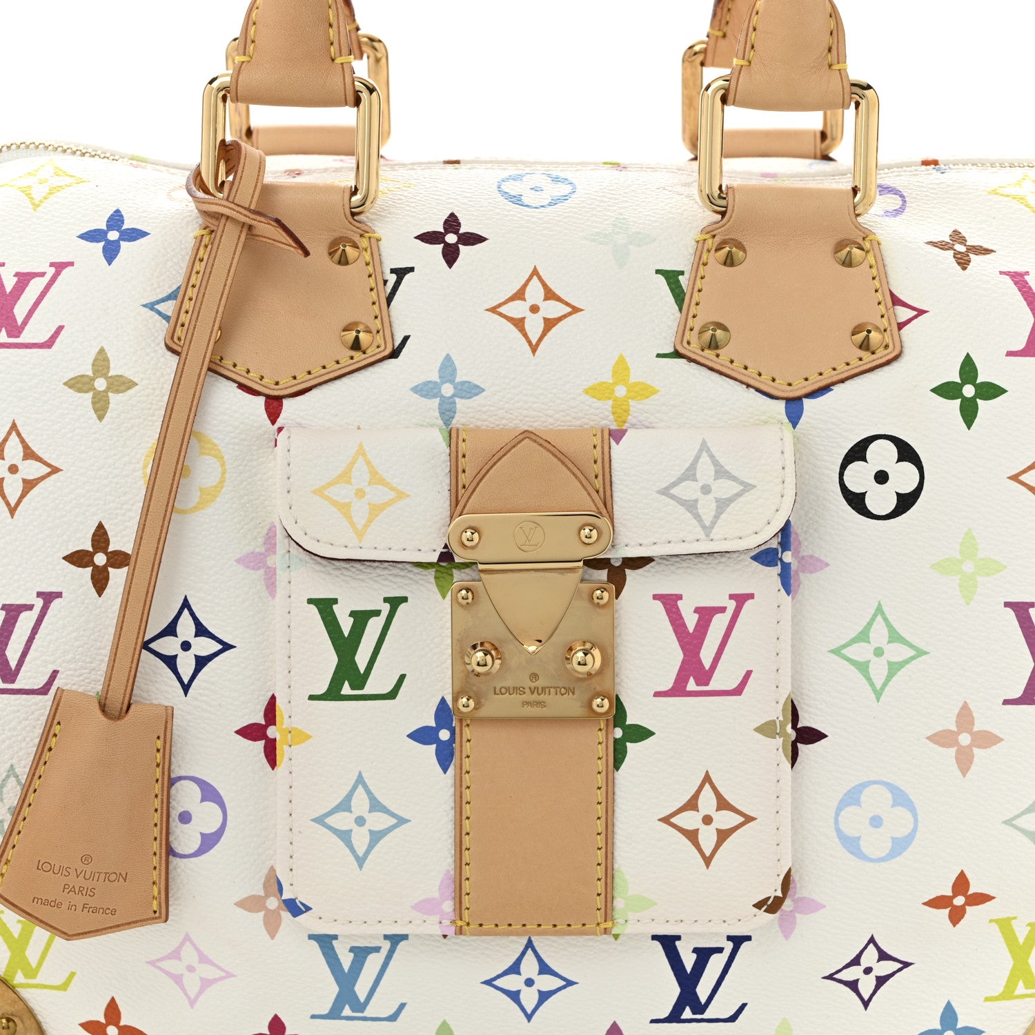 Louis Vuitton Monogram Multicolor Speedy 30 White 7 of 9