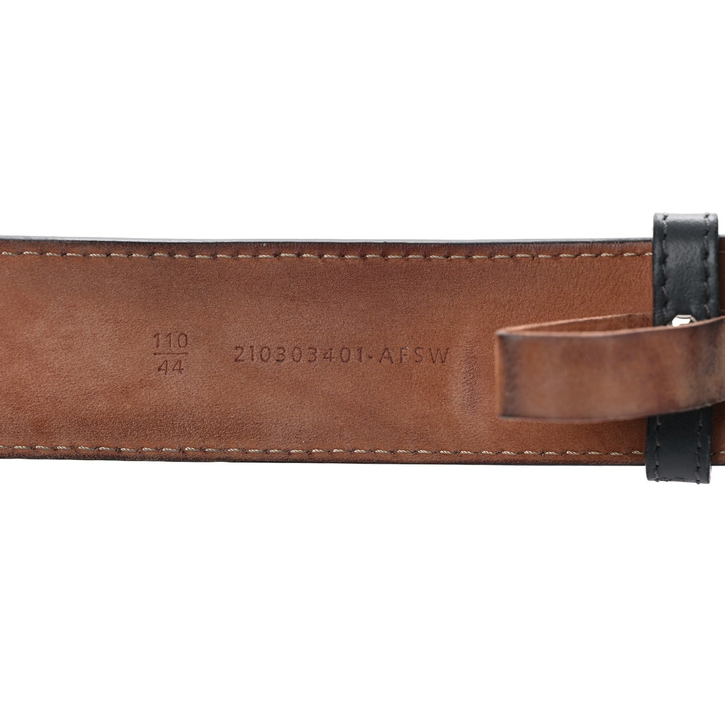 Calfskin FF Embossed Belt 110 42 Black
