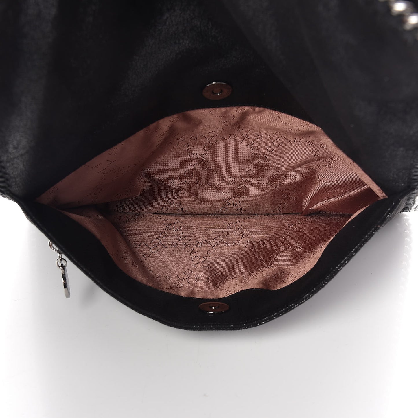 Shaggy Deer Crystal Falabella Clutch Black