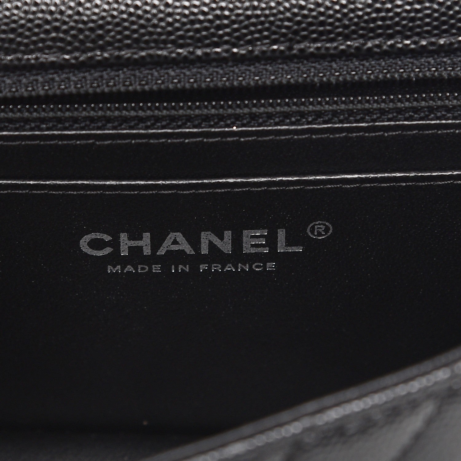 Chanel Caviar Chevron Quilted Mini Rectangular Flap Black 6 of 7
