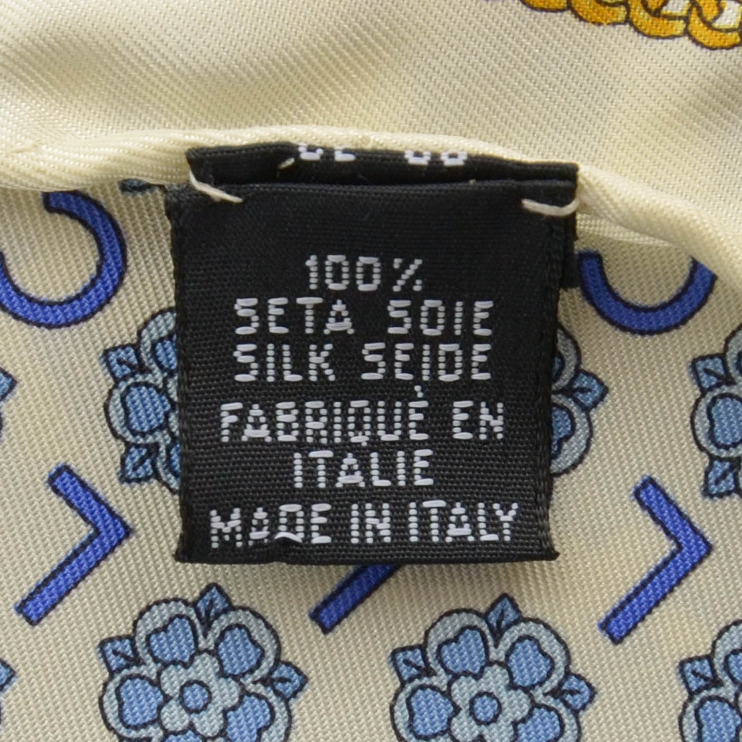 Silk Camellia Chain Pocket Square Scarf