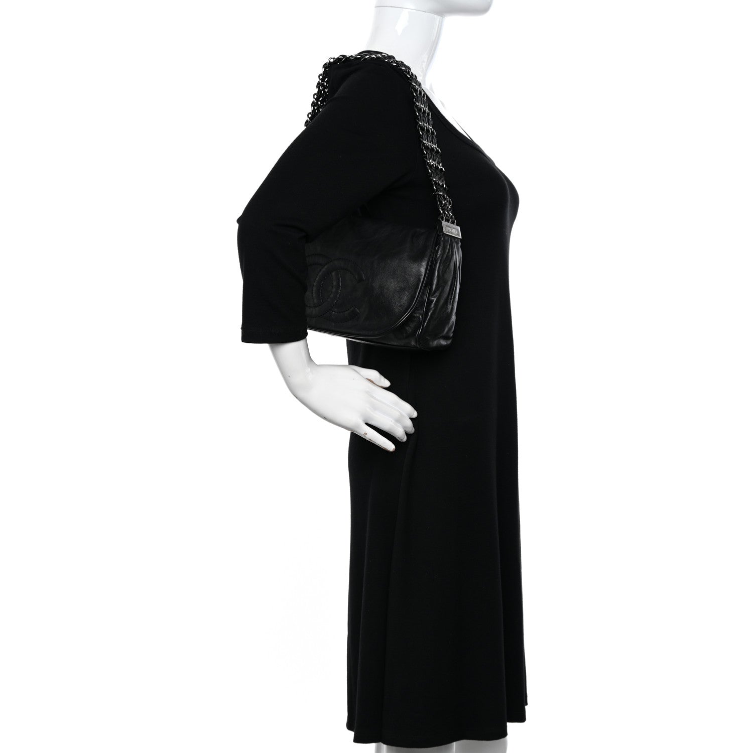 Chanel Calfskin Small Rock and Chain Flap Black 2 of 11