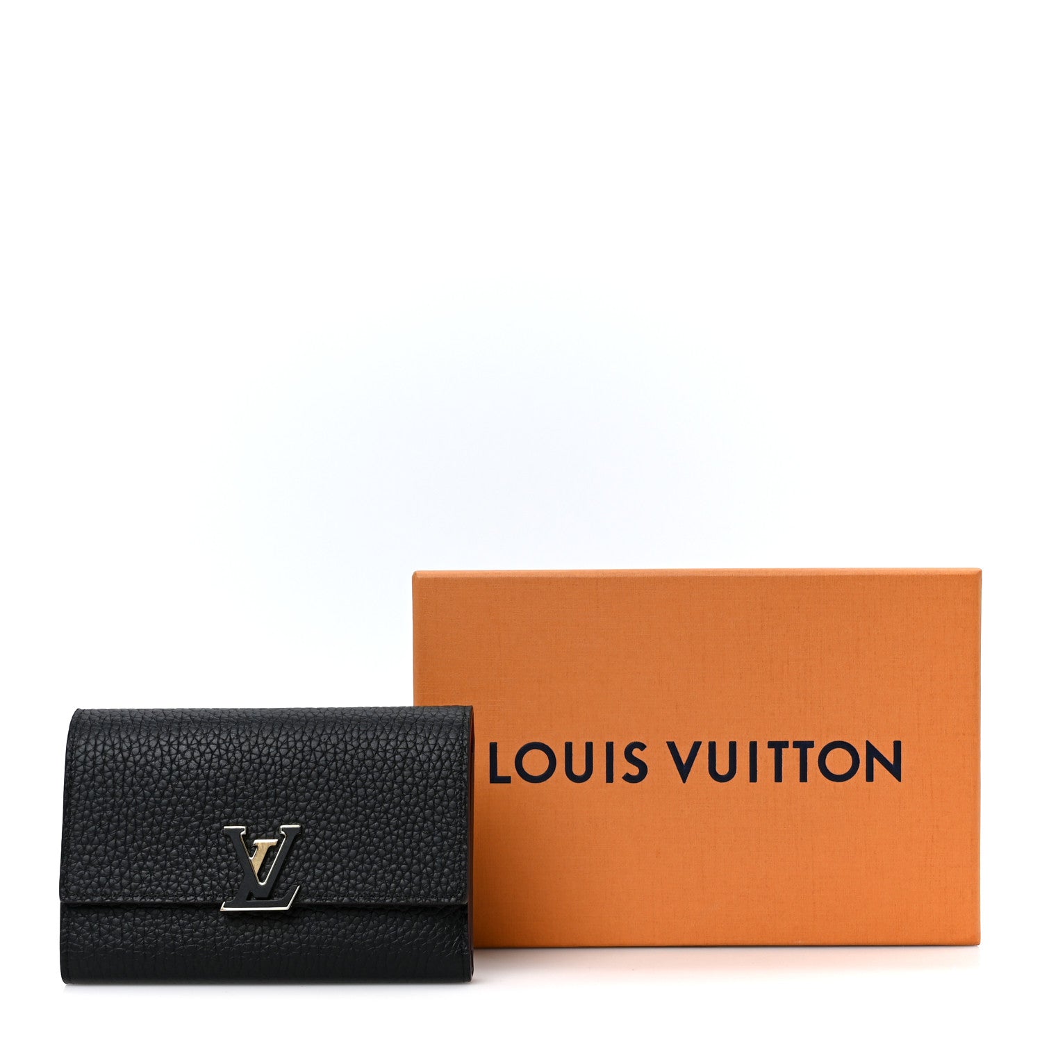 Louis Vuitton Taurillon Capucines Compact Wallet Black 9 of 9