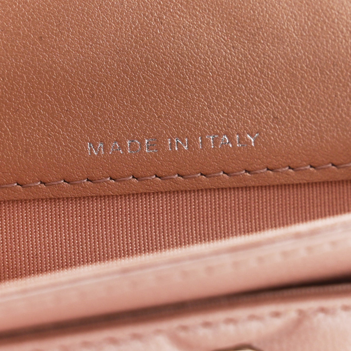 Goatskin Camellia Embossed Card Holder Wallet Light Pink