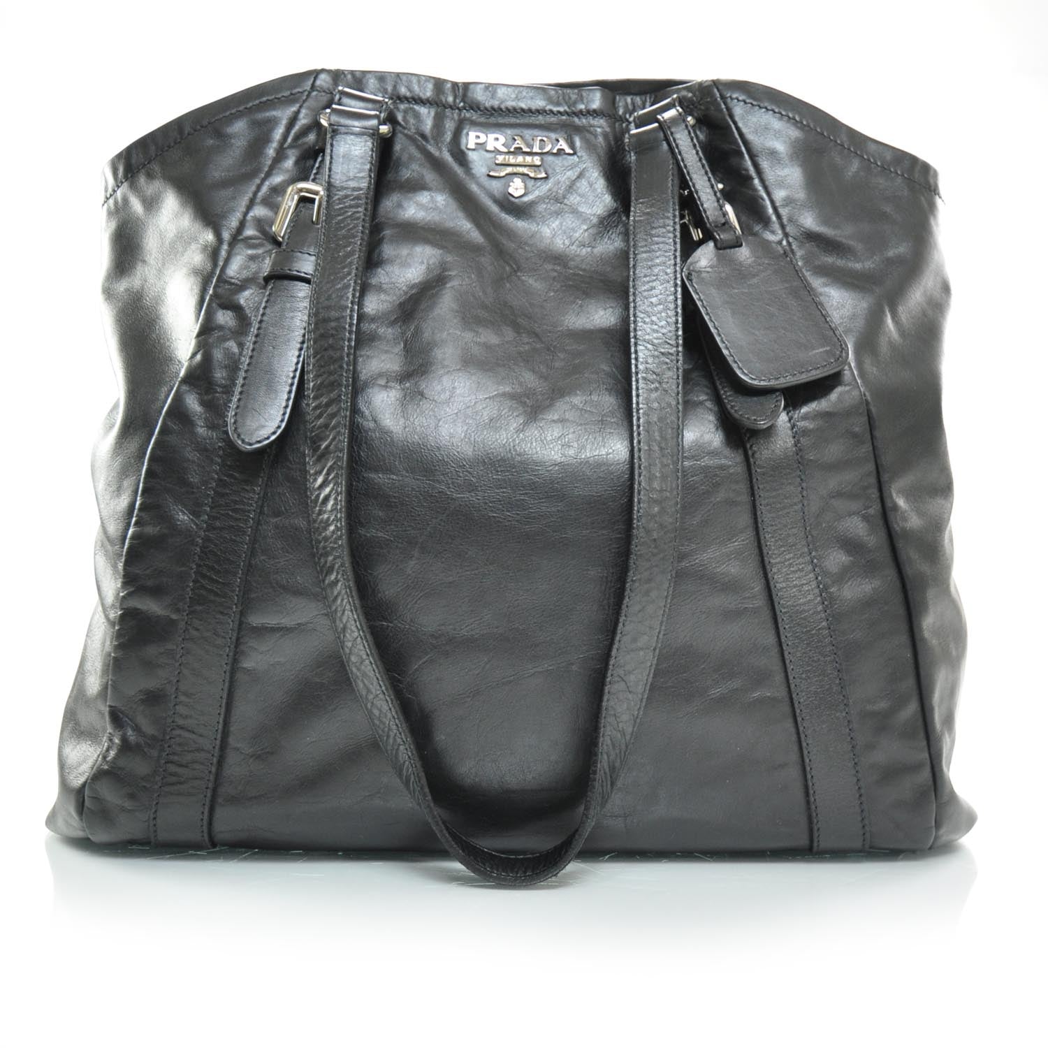 Prada Leather Large New Look Tote Black 1 of 9