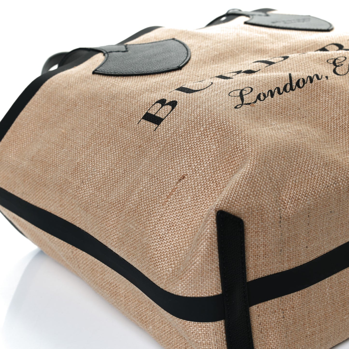 Raffia Logo Print Medium The Giant Reversible Tote Black