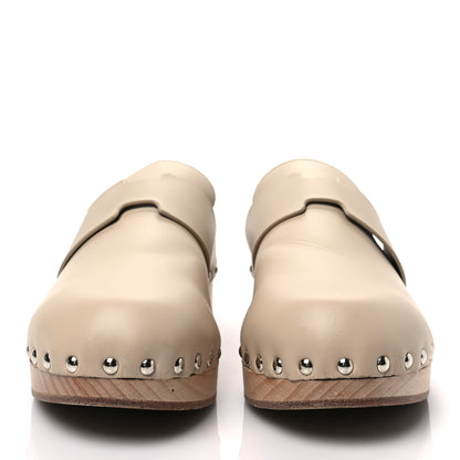 Hermes Calfskin Calya Mules 39 Hetre 2 of 7