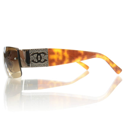 Chanel Tortoise Crystal CC Sunglasses 4117 B 3 of 7