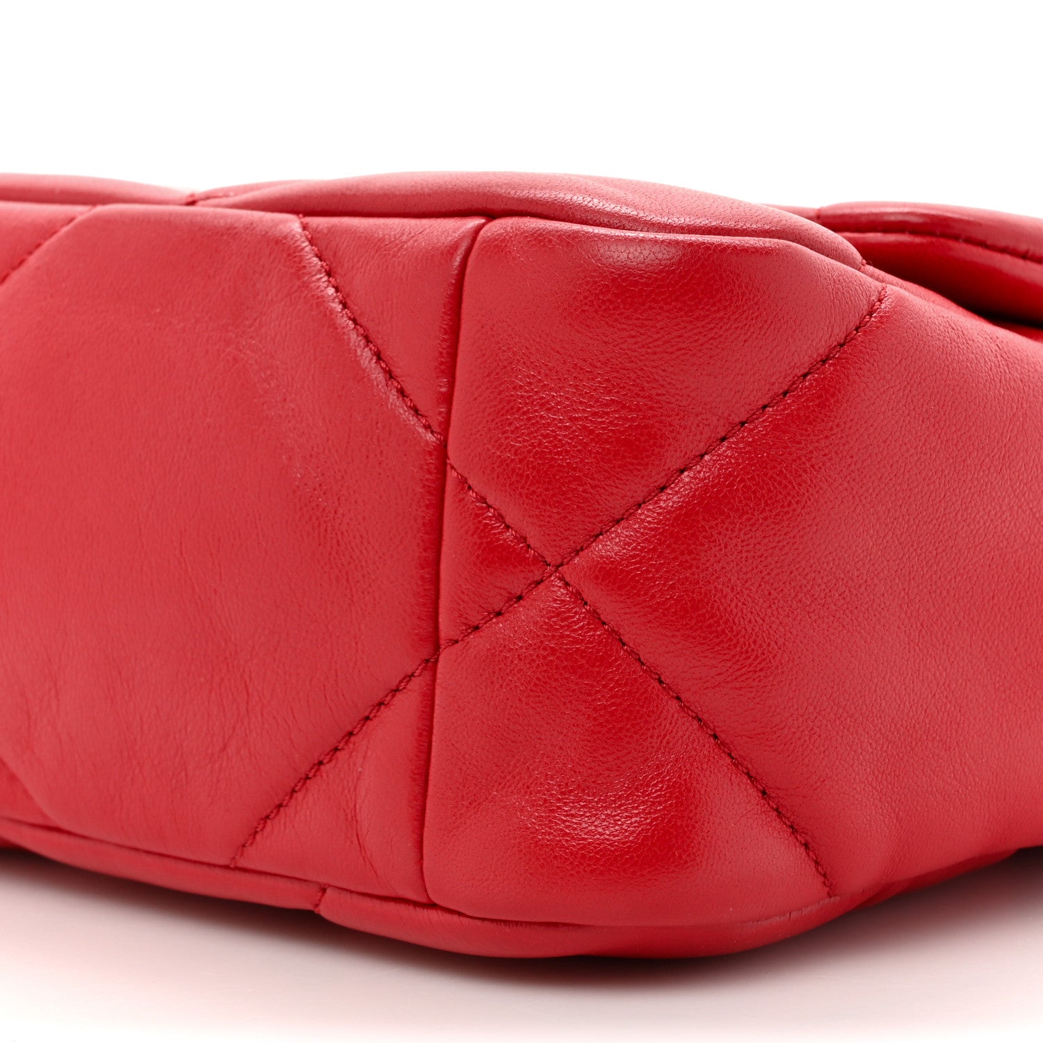 Chanel Lambskin Quilted Medium Chanel 19 Flap Red 9 of 10