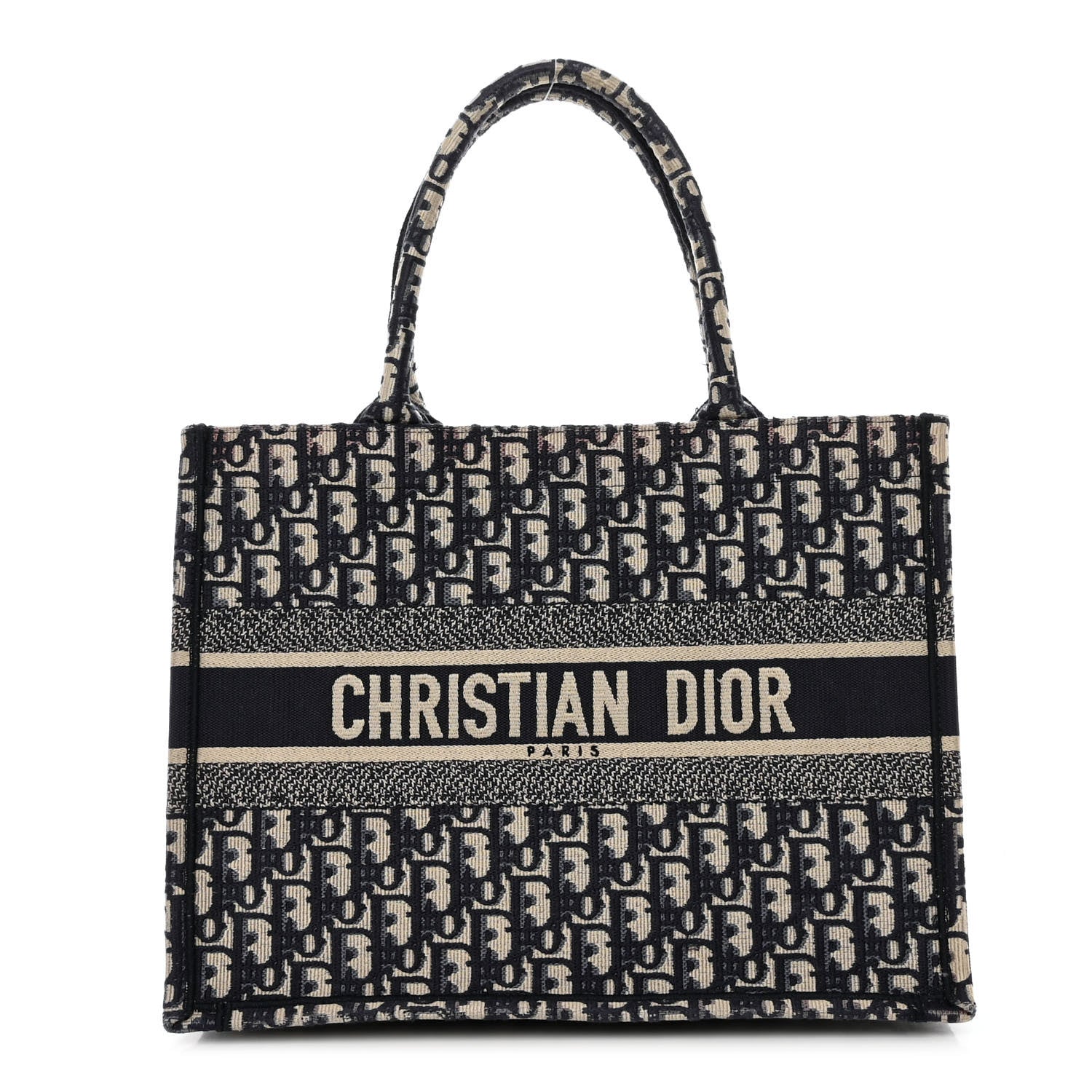 Christian Dior Oblique Medium Book Tote Blue Multicolor 1 of 12