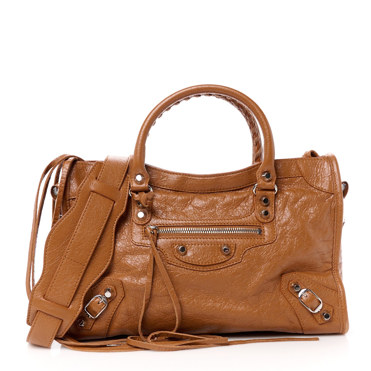 Agneau Classic Silver Hardware S City Camel