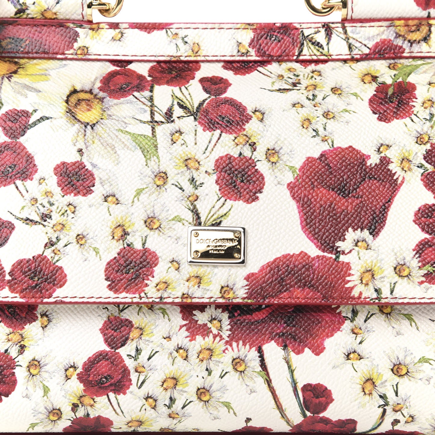 Dauphine Floral Print Small Miss Sicily Satchel White Multicolor