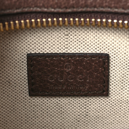 Gucci Monogram Jumbo GG Textured Dollar Calfskin Web Mini Crossbody Bag Camel Ebony New Acero 6 of 9