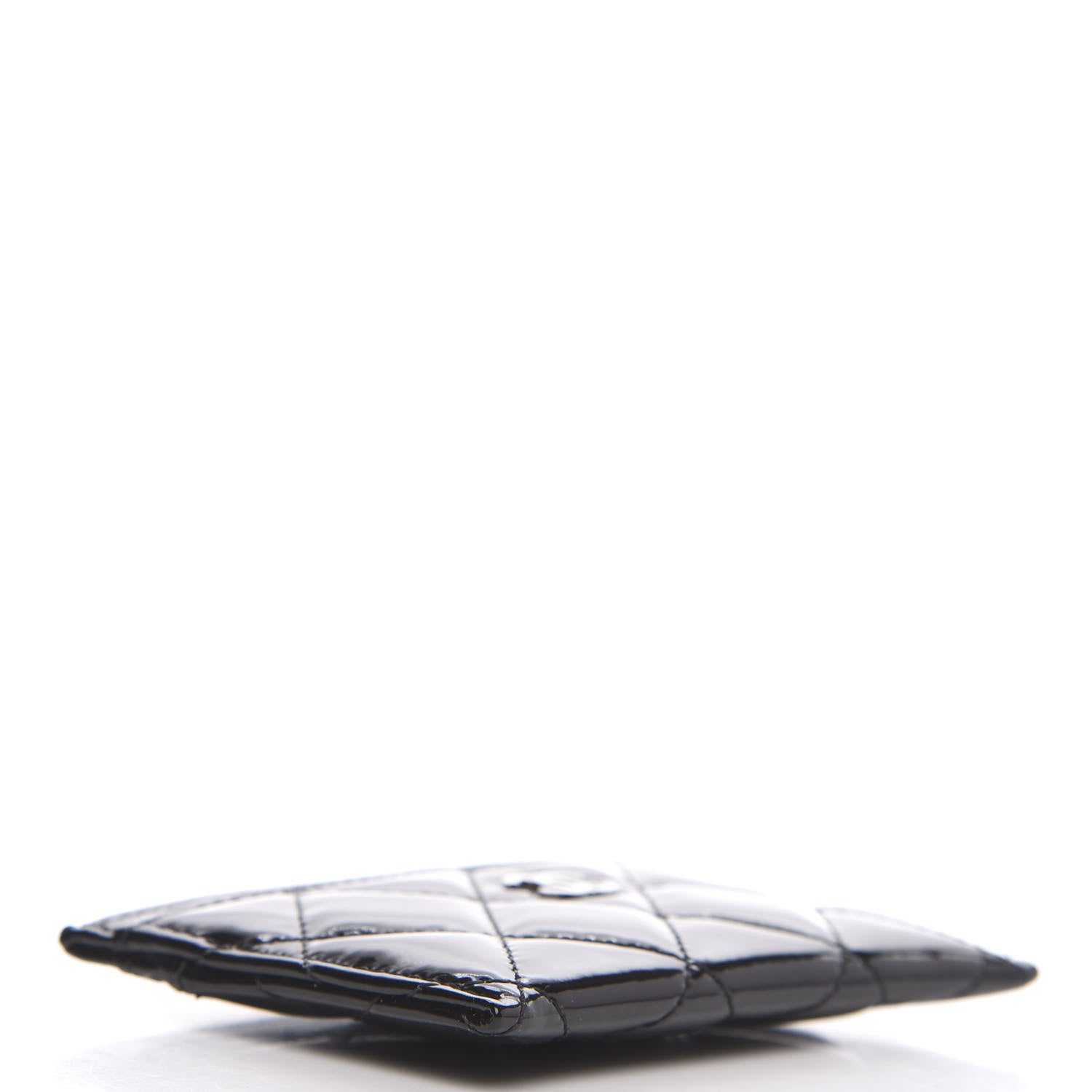 Chanel Patent Calfskin Quilted Card Holder Black 3 of 7