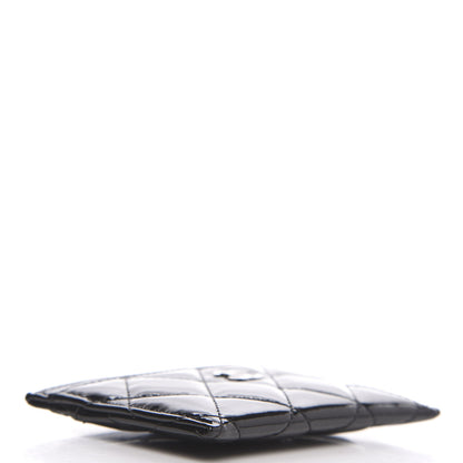 Chanel Patent Calfskin Quilted Card Holder Black 3 of 7