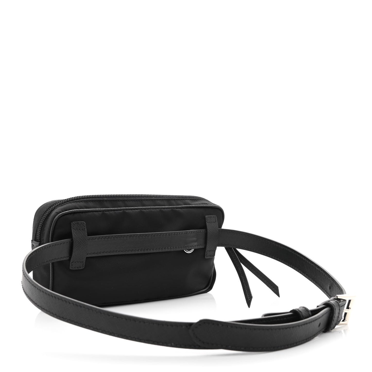 Tessuto Nylon Saffiano Belt Bag Black