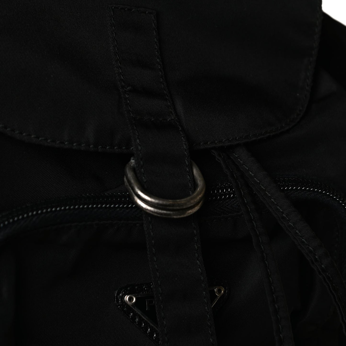 Nylon Vela Mini Cinch Backpack Black