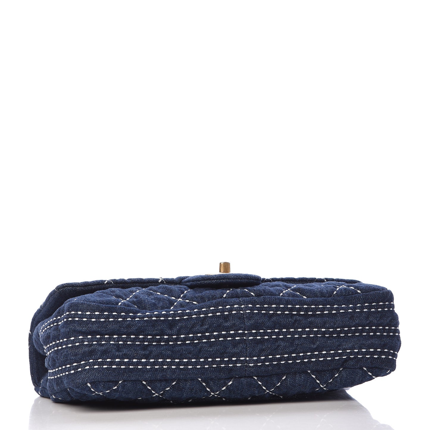 Denim Quilted Medium Denim Trip Single Flap Blue