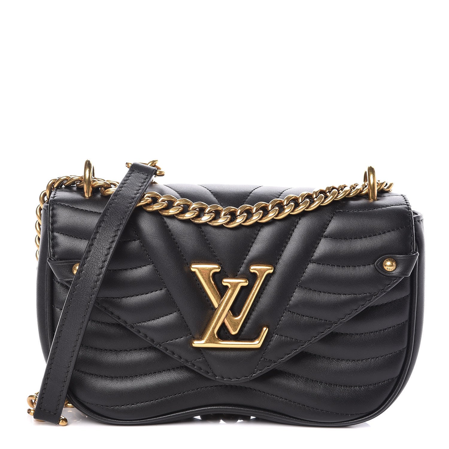 Louis Vuitton Calfskin New Wave Chain PM Black 1 of 8