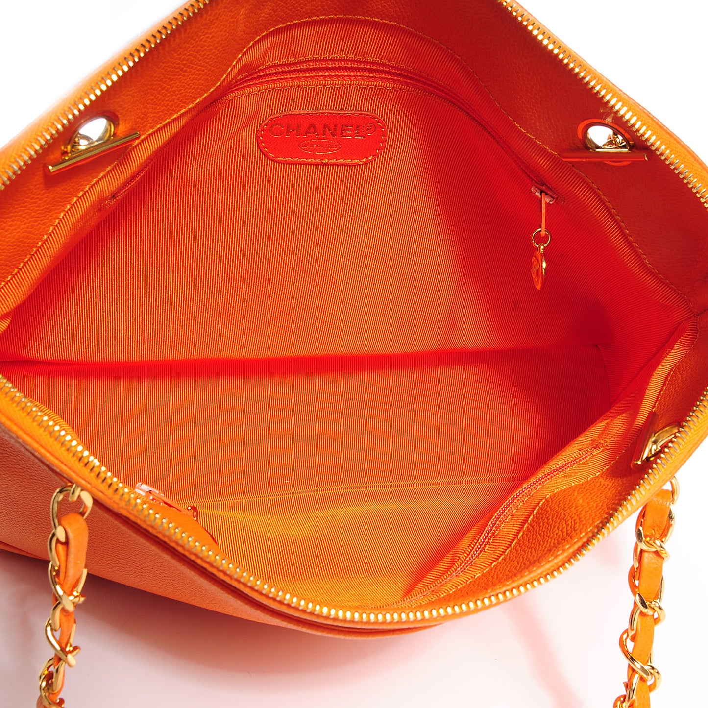 Caviar CC Shoulder Bag Orange