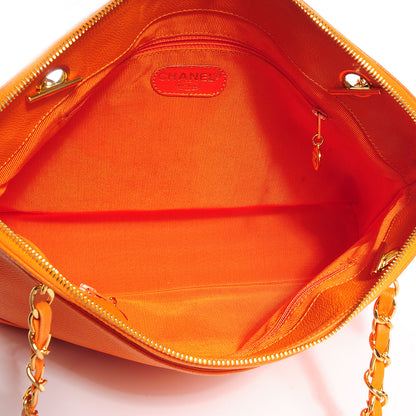 Chanel Caviar CC Shoulder Bag Orange 7 of 9