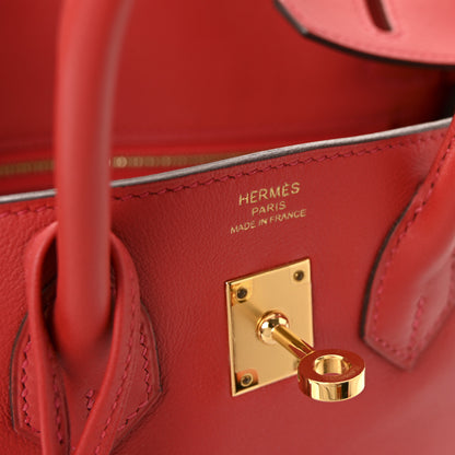 Hermes Swift Birkin 25 Rouge Casaque 6 of 11