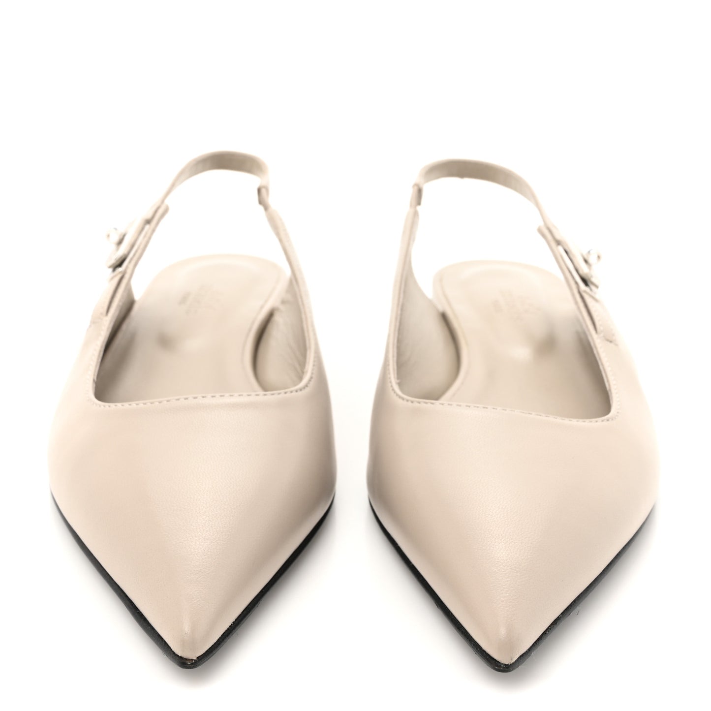 Nappa Lovely Slingback Flats 37 Beige Galet