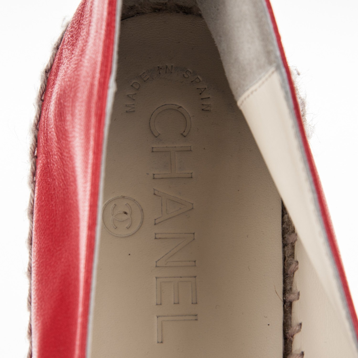Chanel Lambskin CC Espadrilles 39 Red 7 of 8