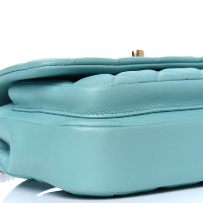 Chanel Calfskin Quilted Top Handle Flap Light Blue 11 of 13