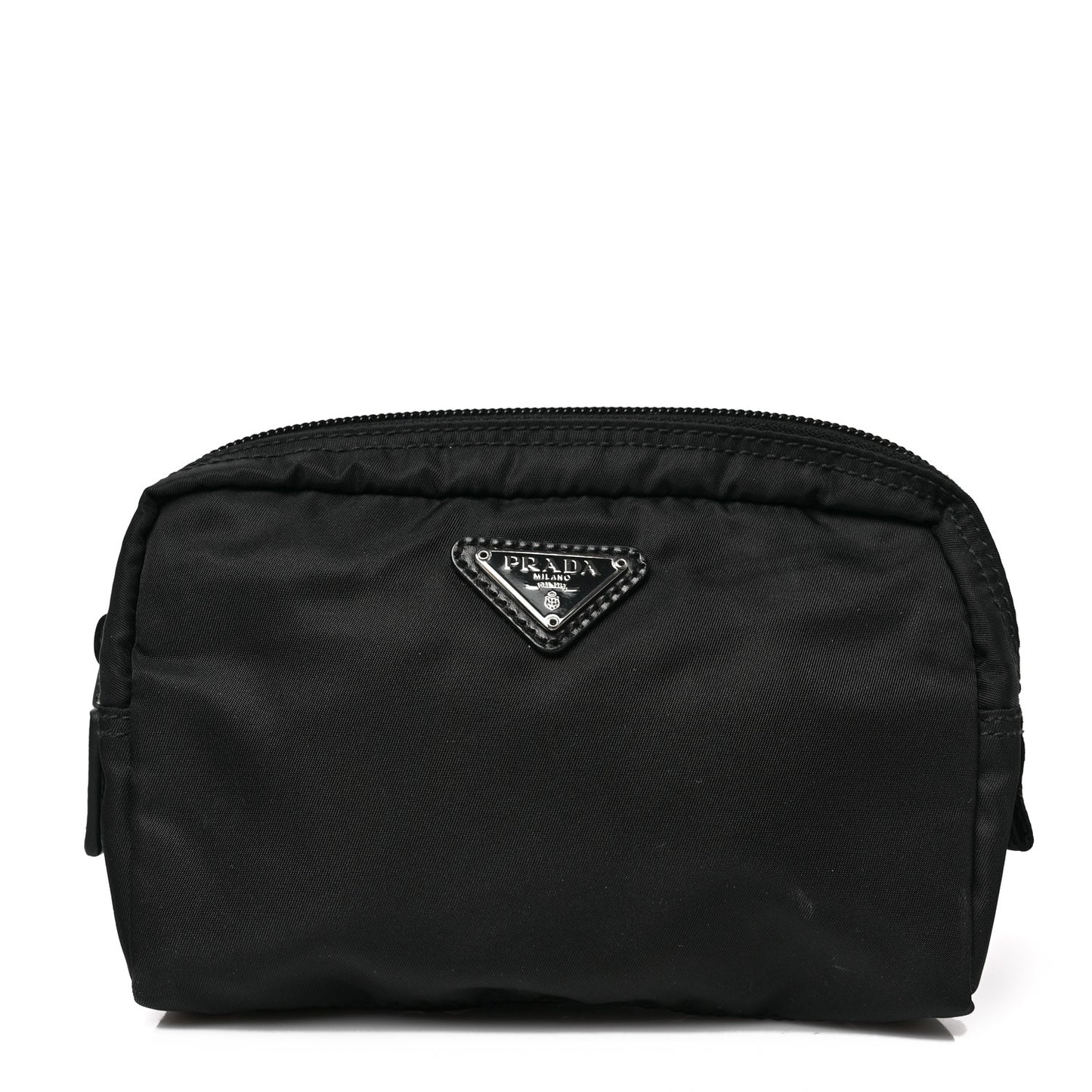 Nylon Tessuto Cosmetic Pouch Black