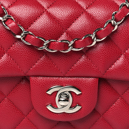 Chanel Caviar Quilted Mini Rectangular Flap Red 8 of 10