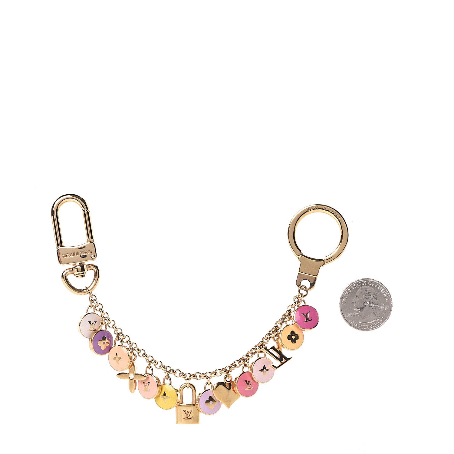 Louis Vuitton Metal Enamel Pastilles Key Chain Bag Charm Multicolor 2 of 3