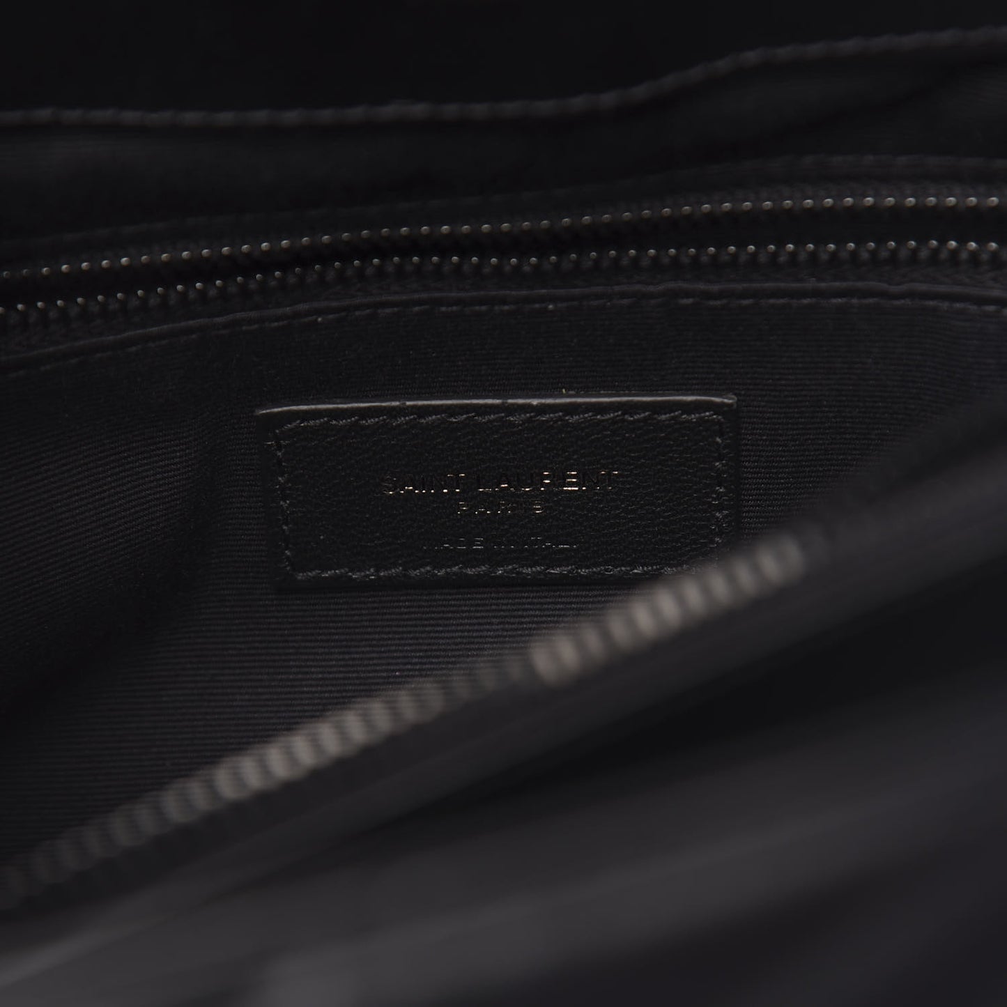 Calfskin Y Quilted Monogram Medium Loulou Chain Satchel Black