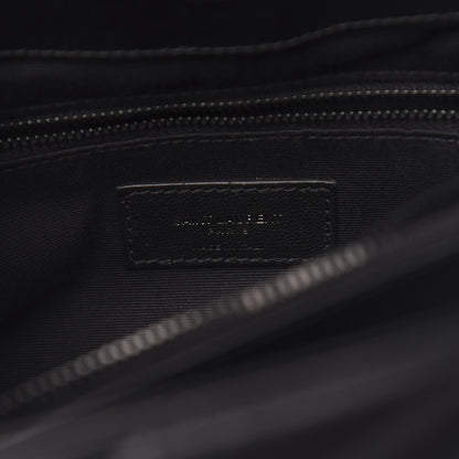 Saint Laurent Calfskin Y Quilted Monogram Medium Loulou Chain Satchel Black 6 of 11