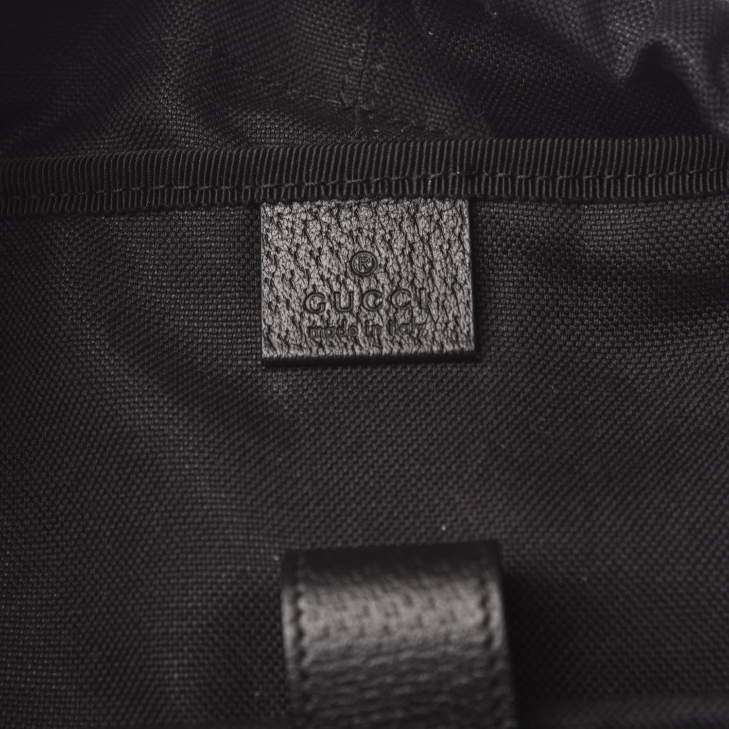 Gucci Covered Wool GG Monogram Large Double Buckle Backpack Beige Ebony Black 5 of 13