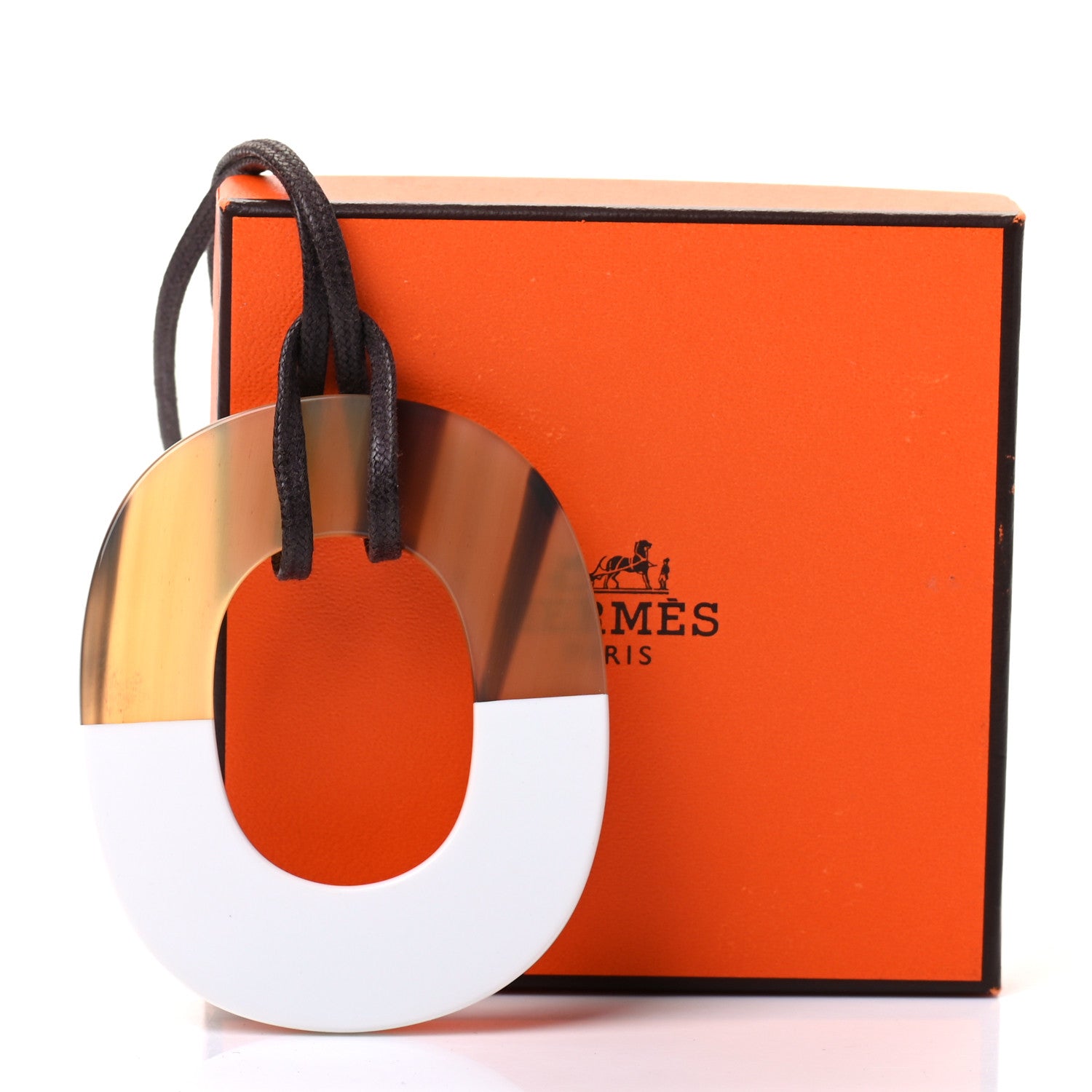 Hermes Buffalo Horn Isthme Pendant Necklace 6 of 6