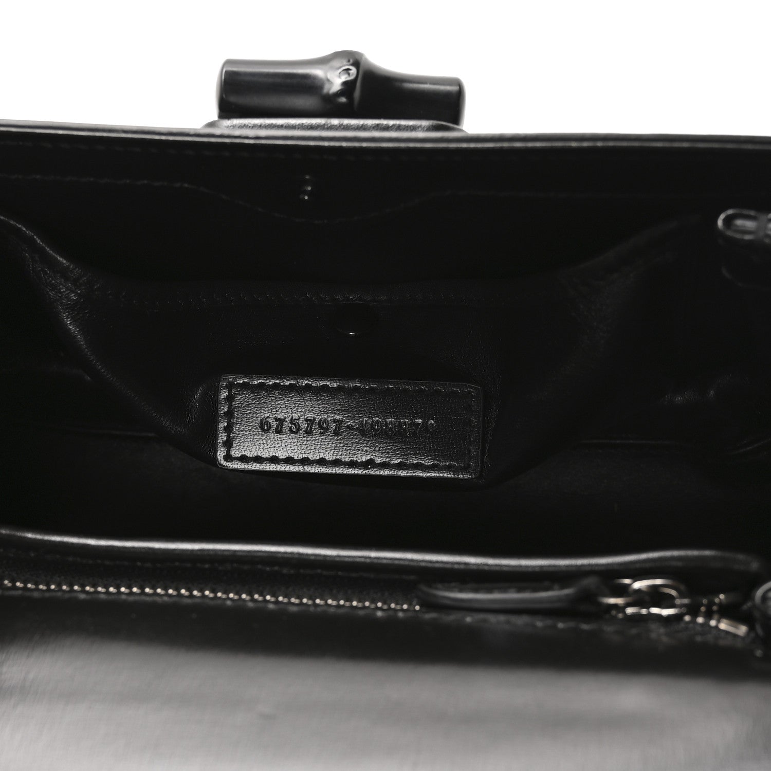 Gucci Boarded Dyana Lux Calfskin Web Monochrome Small Bamboo 1947 Top Handle Bag Black 8 of 13