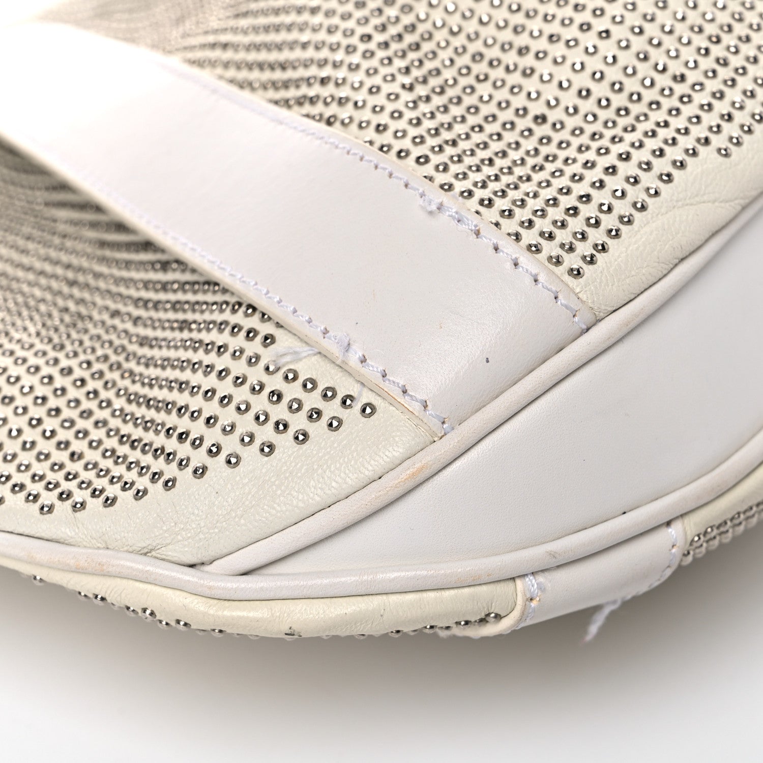 Burberry Calfskin Studded Hobo White 11 of 34