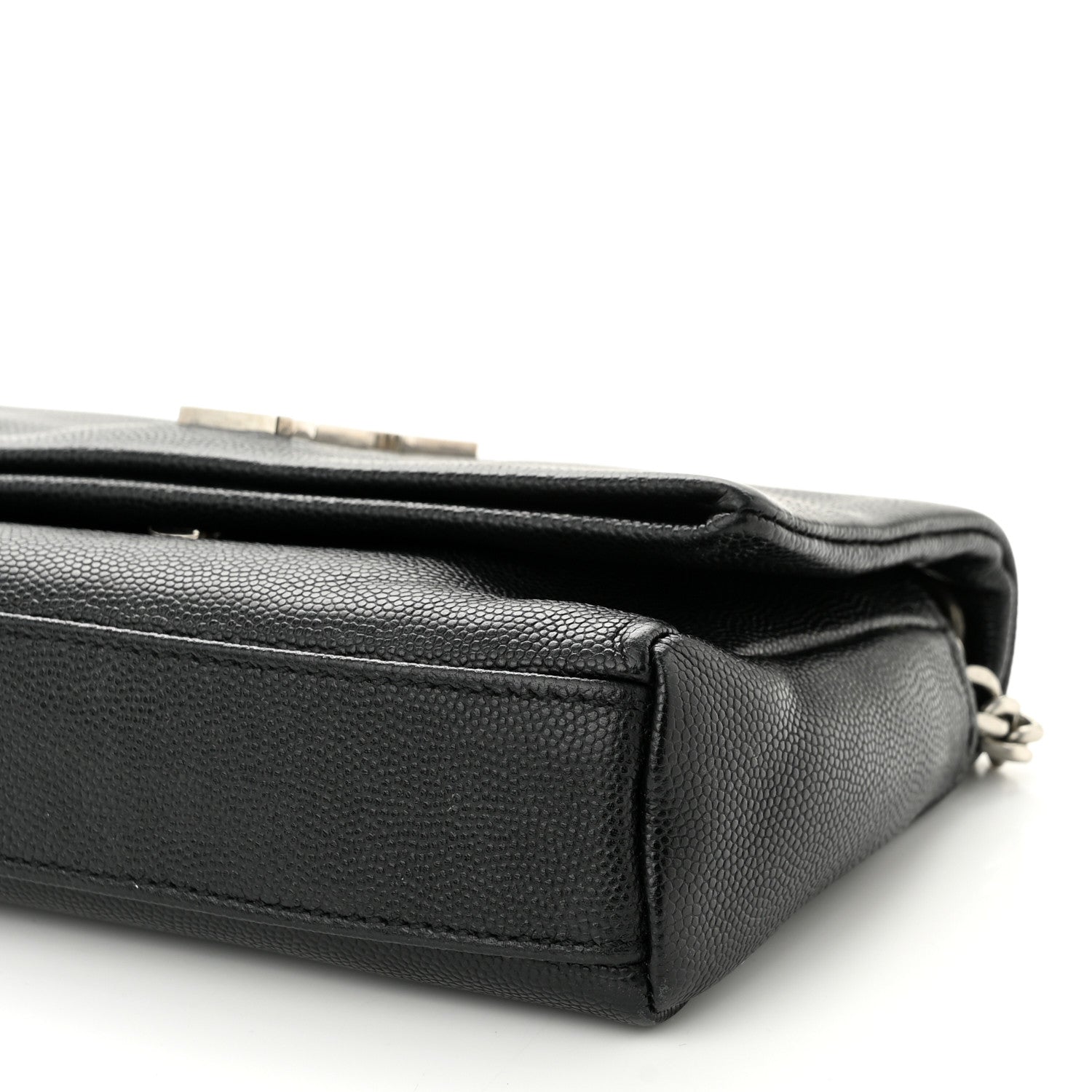 Saint Laurent Grain De Poudre Monogram Toy West Hollywood Fold-Over Bag Black 9 of 9
