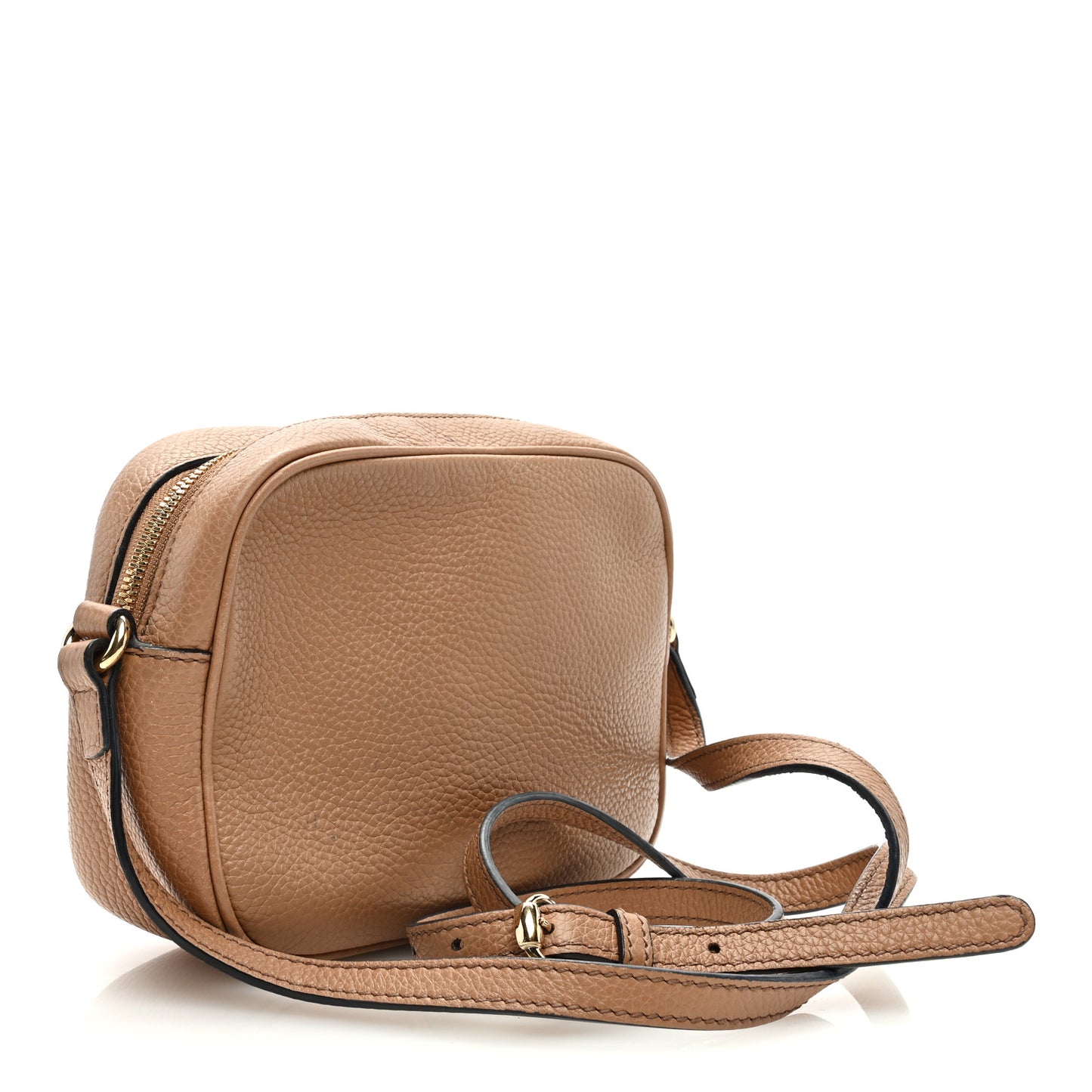 Pebbled Calfskin Small Soho Disco Bag Camelia