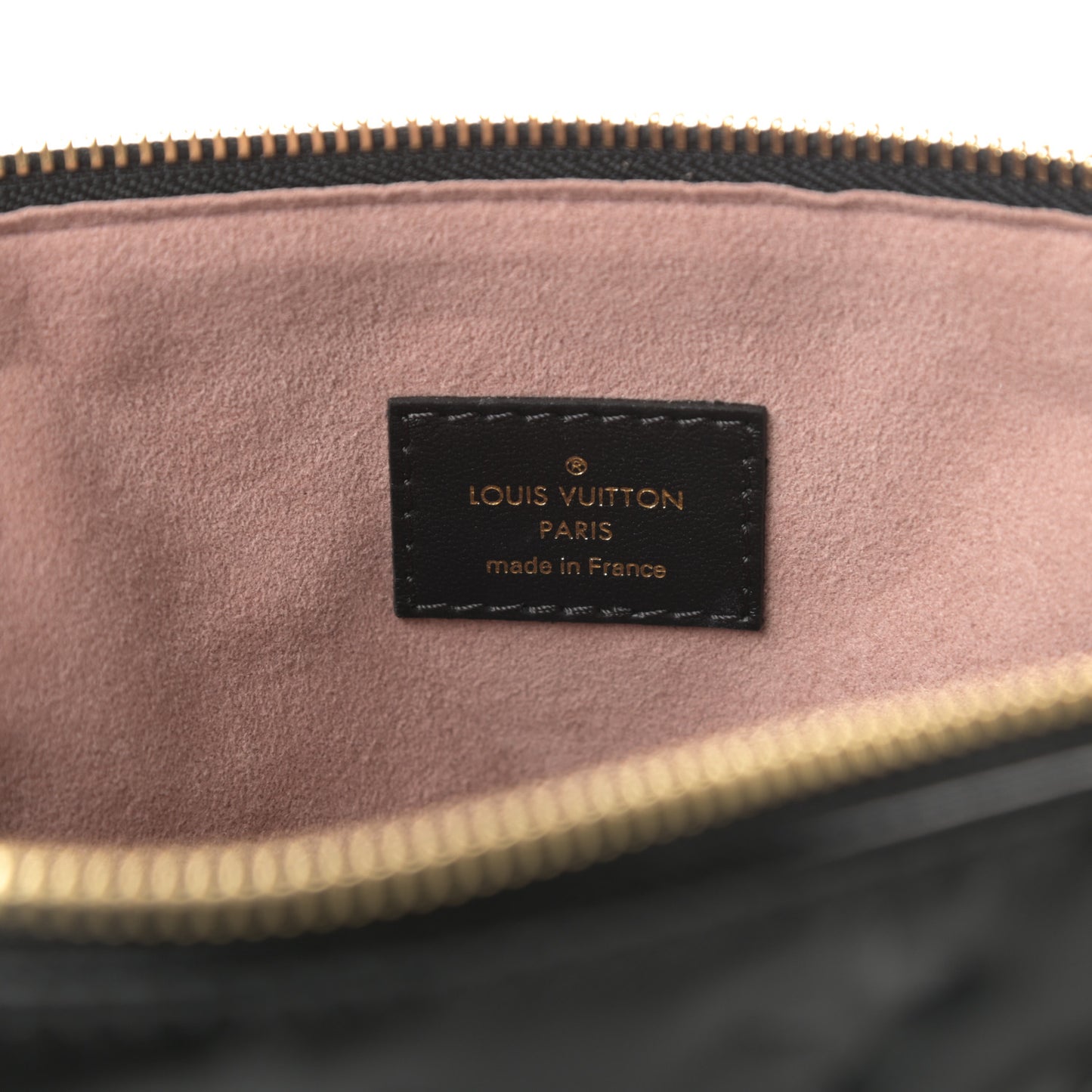 Lambskin Embossed Monogram Coussin PM Black