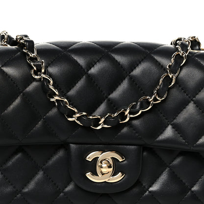 Chanel Lambskin Quilted Mini Rectangular Flap Black 9 of 12