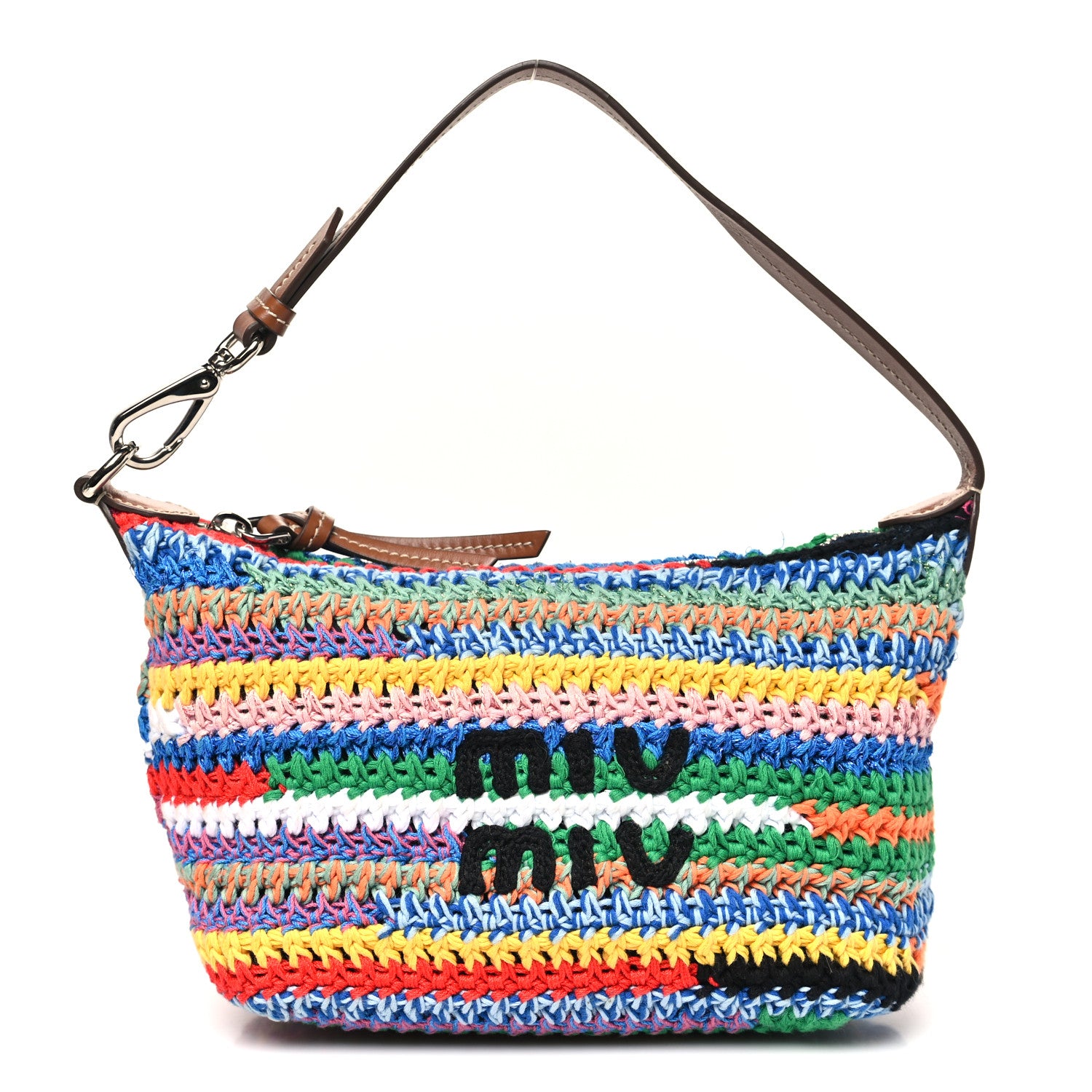 Miu Miu Fabric Crochet Pouch Multicolor 1 of 9