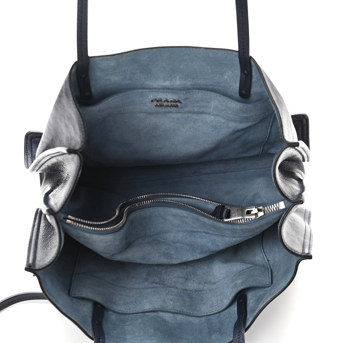 Glace Calfskin Etiquette Shopping Bag Black Astrale