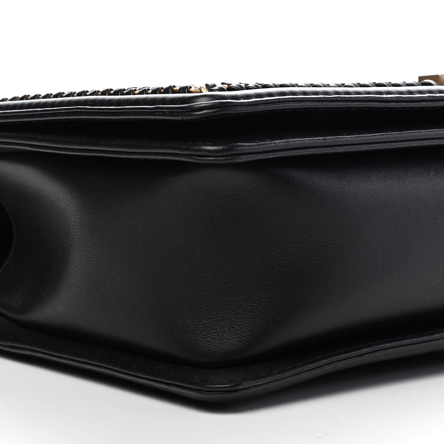Chanel Calfskin Quilted New Medium Boy Top Handle Flap Black 8 of 9