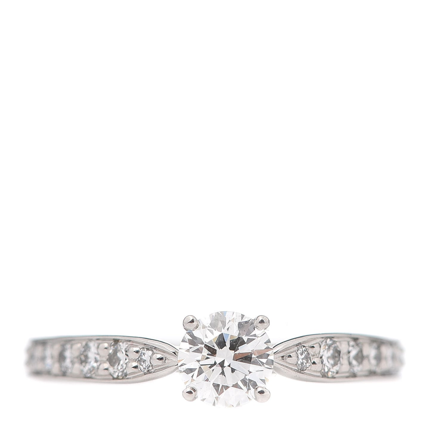 Platinum Diamond .34ct Round Brilliant Harmony Engagement Ring 48 4.5